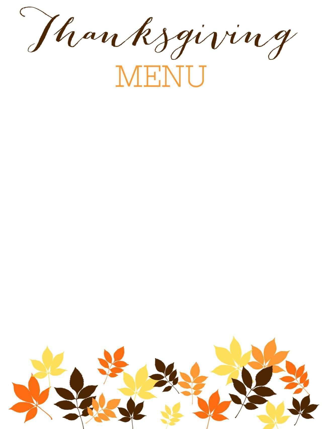 53 Blank Free Printable Thanksgiving Flyer Templates Now by Free ...