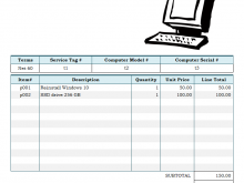 53 Creating Repair Service Invoice Template for Ms Word for Repair Service Invoice Template