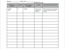 53 Customize Our Free Film Production Schedule Template Word Templates for Film Production Schedule Template Word