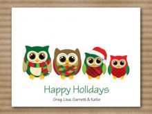 53 Customize Owl Christmas Card Template Now for Owl Christmas Card Template