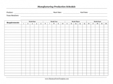 53 Format Manufacturing Production Schedule Template Photo for Manufacturing Production Schedule Template
