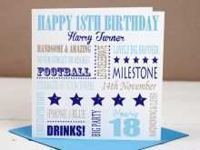 18Th Birthday Card Template