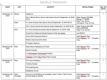 53 Free Travel Itinerary Template Canada Visa in Word for Travel Itinerary Template Canada Visa