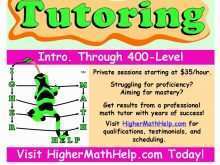 53 Free Tutoring Flyer Template Free in Word for Tutoring Flyer Template Free