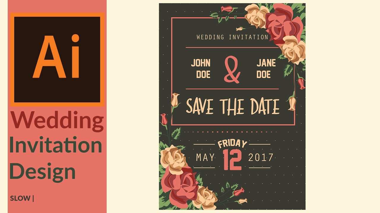 wedding card design illustrator free download