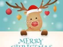 Reindeer Christmas Card Template
