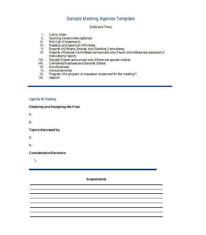 53 Online Writing A Meeting Agenda Template For Free by Writing A Meeting Agenda Template