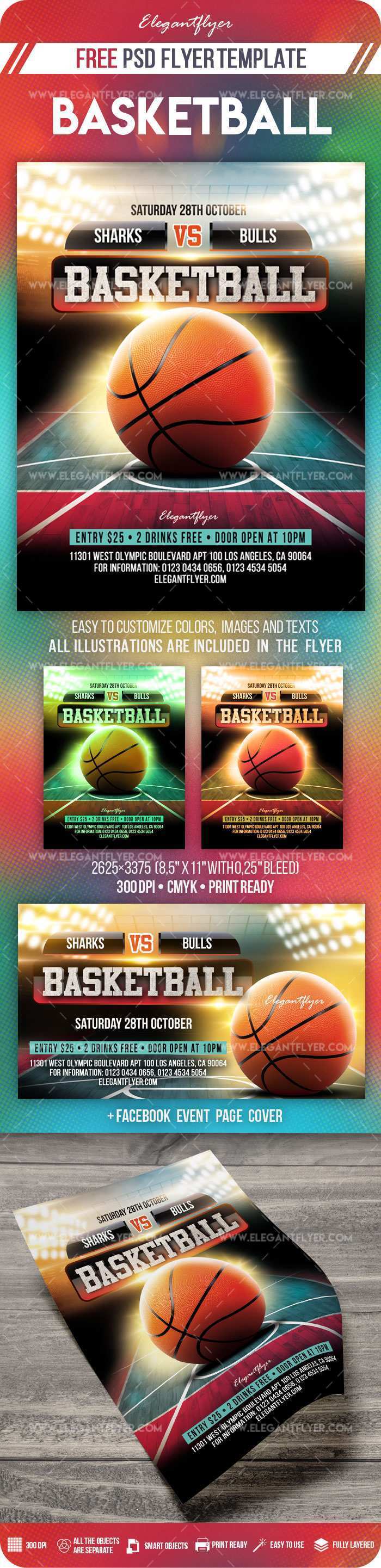 53 The Best Basketball Game Flyer Template PSD File with Basketball Game Flyer Template