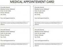 54 Adding Medical Appointment Card Template Free in Word by Medical Appointment Card Template Free