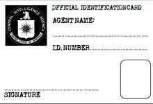 54 Adding Spy Id Card Template Templates for Spy Id Card Template