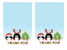 Thank You Card Template For Christmas