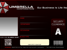 54 Adding Umbrella Corporation Id Card Template in Photoshop by Umbrella Corporation Id Card Template