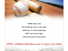 54 Create Baseball Fundraiser Flyer Template For Free for Baseball Fundraiser Flyer Template
