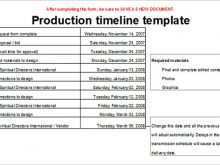 54 Create Video Production Schedule Template Maker with Video Production Schedule Template