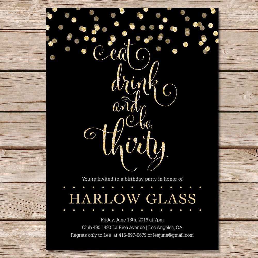 30Th Birthday Invitation Template