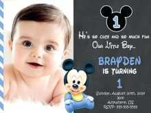 Invitation Card Template For 1St Birthday