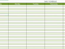 A Daily Schedule Template