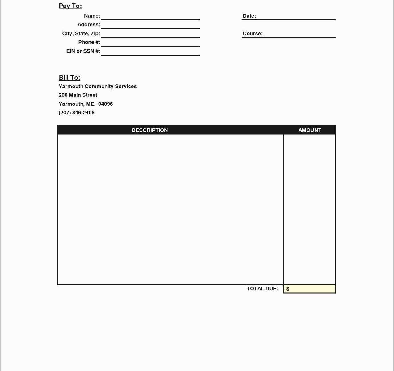 54 Free Blank Invoice Format Excel Layouts with Blank Invoice Format Excel