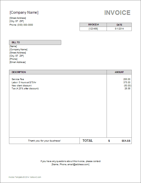 54 Free Printable A Invoice Template Maker by A Invoice Template