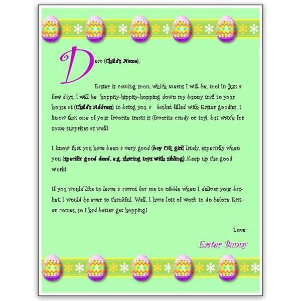 54 Free Printable Easter Card Writing Template by Easter Card Writing Template