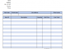 54 Free Printable Job Invoice Format Formating with Job Invoice Format