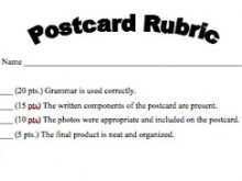 54 Free Printable Postcard Rubric Template For Free with Postcard Rubric Template
