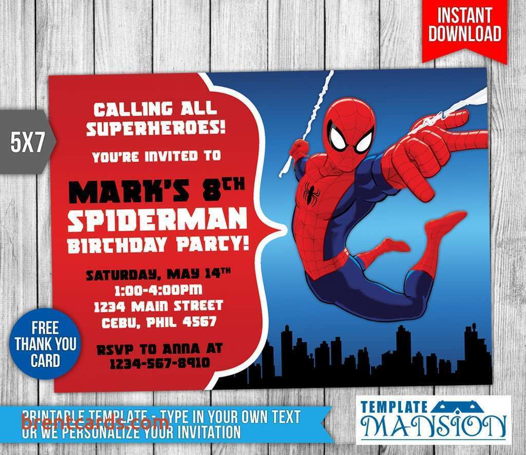 54 How To Create Spiderman Thank You Card Template Download for ...