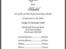 Invitation Card Format Muslim