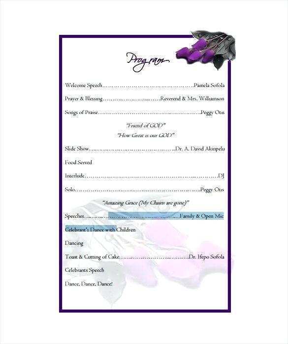 54 Printable Party Agenda Template Free Layouts with Party Agenda Template Free