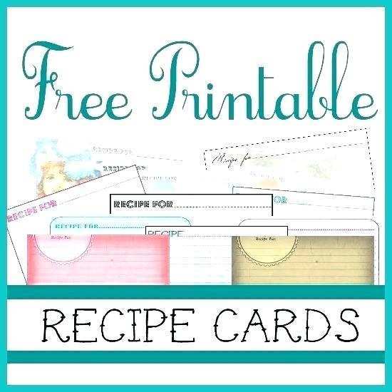 4X6 Recipe Card Template Word