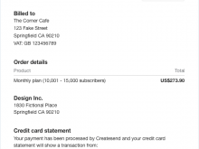 Monthly Invoice Format