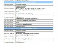 54 The Best Professional Conference Agenda Template Formating with Professional Conference Agenda Template
