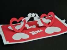 54 Visiting 3D Heart Card Template Free Download by 3D Heart Card Template Free