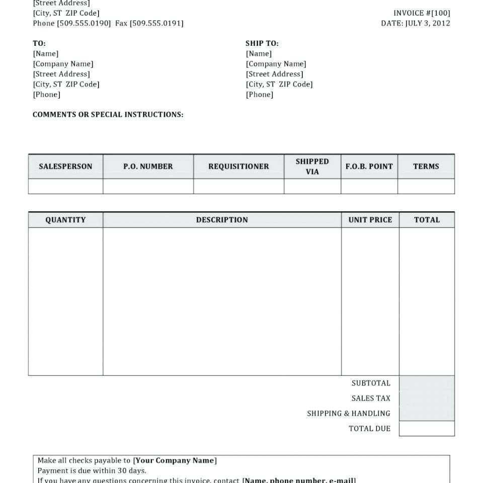 54 Visiting Personal Invoice Template Doc Download for Personal Invoice Template Doc