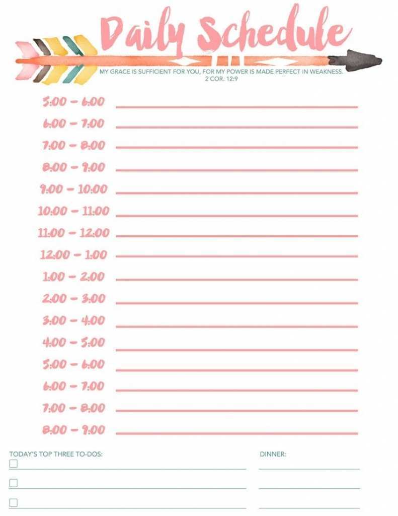 55 Adding School Schedule Template Cute With Stunning Design with School Schedule Template Cute