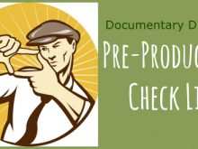 Documentary Production Schedule Template