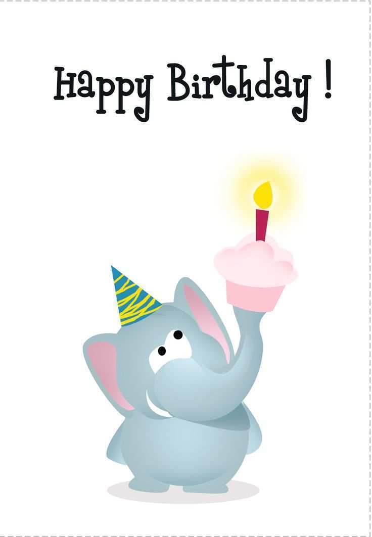 55 Create Elephant Birthday Card Template for Ms Word with Elephant Birthday Card Template