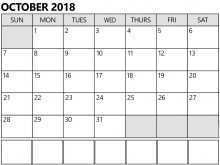 55 Creating Daily Calendar Template October 2018 for Ms Word by Daily Calendar Template October 2018