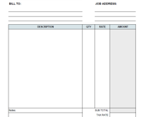 Construction Company Invoice Template