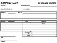 55 Creative Sample Personal Invoice Template in Photoshop by Sample Personal Invoice Template