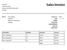 Artist Performance Invoice Template