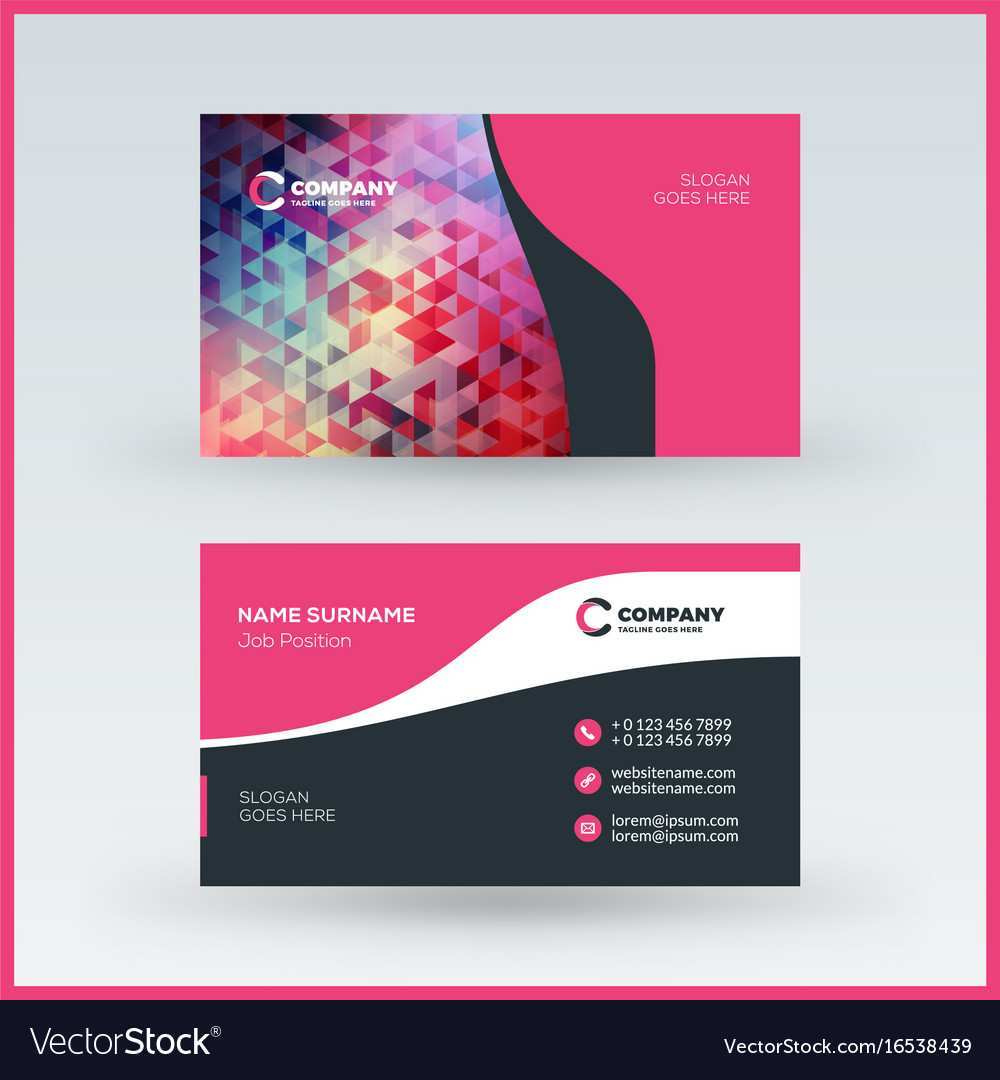 Business Card Template Two Sided Cards Design Templates