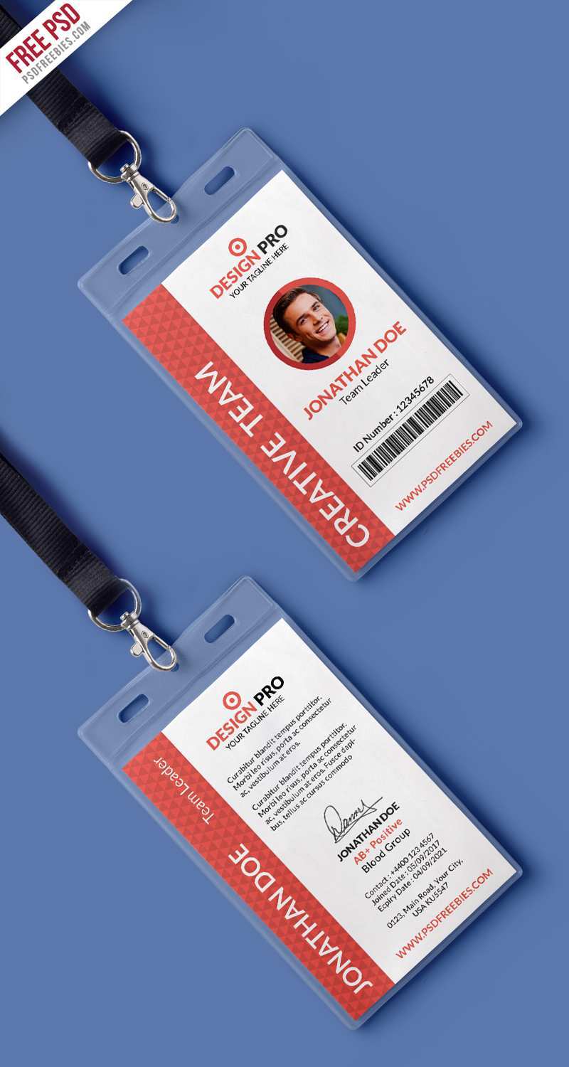 55 Free Printable Business Id Card Template Psd Layouts with Business Id Card Template Psd
