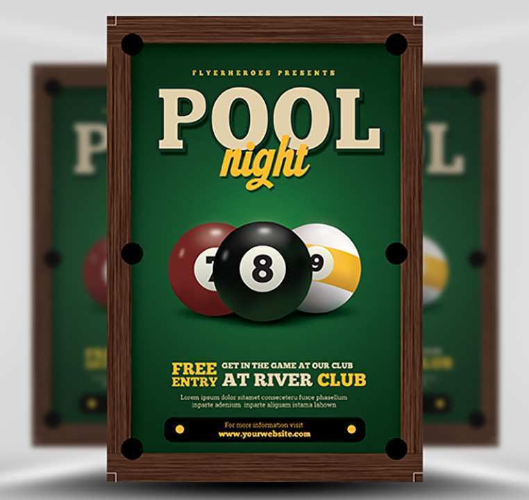 55 Free Printable Free Pool Tournament Flyer Template Maker by Free Pool Tournament Flyer Template