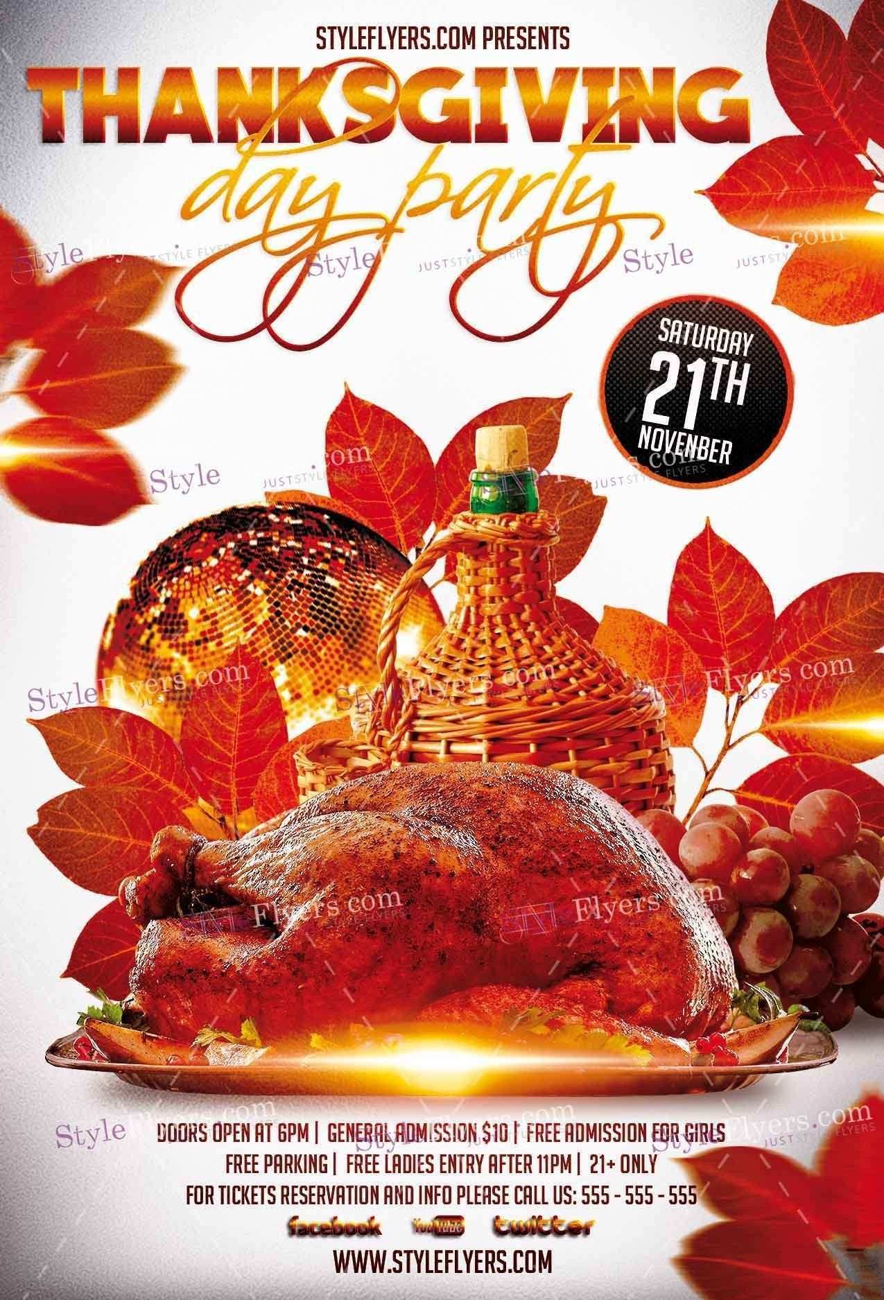 Blank Thanksgiving Flyer Template Free