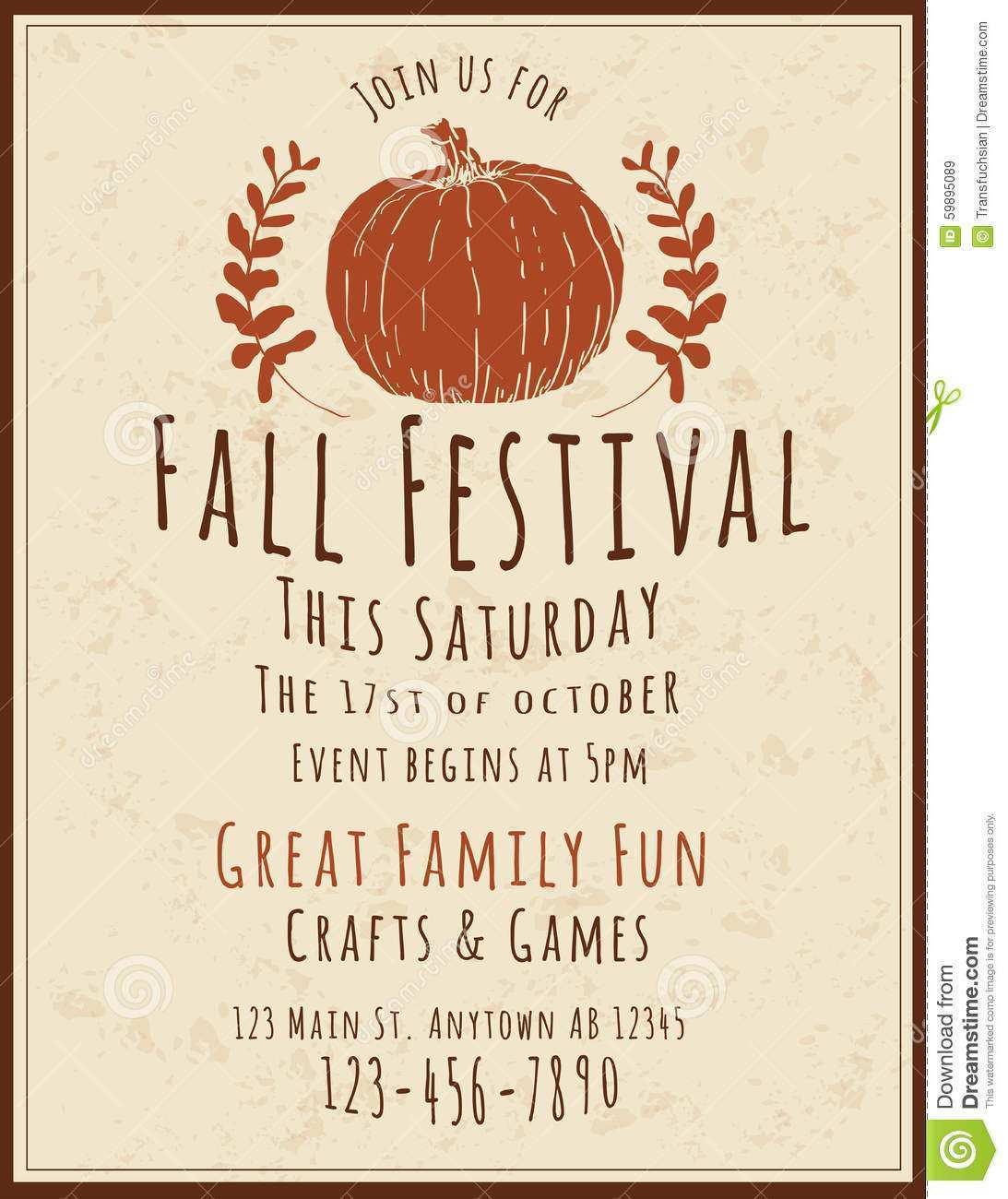 55 Printable Free Printable Fall Festival Flyer Templates Now by Free Printable Fall Festival Flyer Templates