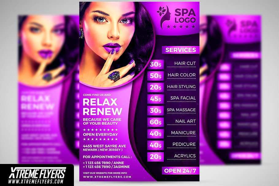 55 Printable Salon Flyer Templates Layouts with Salon Flyer Templates