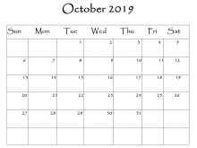 55 Standard Daily Calendar Template October 2019 PSD File by Daily Calendar Template October 2019