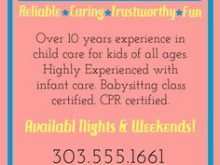 55 The Best Free Babysitting Templates Flyer For Free with Free Babysitting Templates Flyer