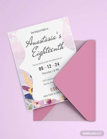55 The Best Invitation Card Template Debut Now for Invitation Card Template Debut